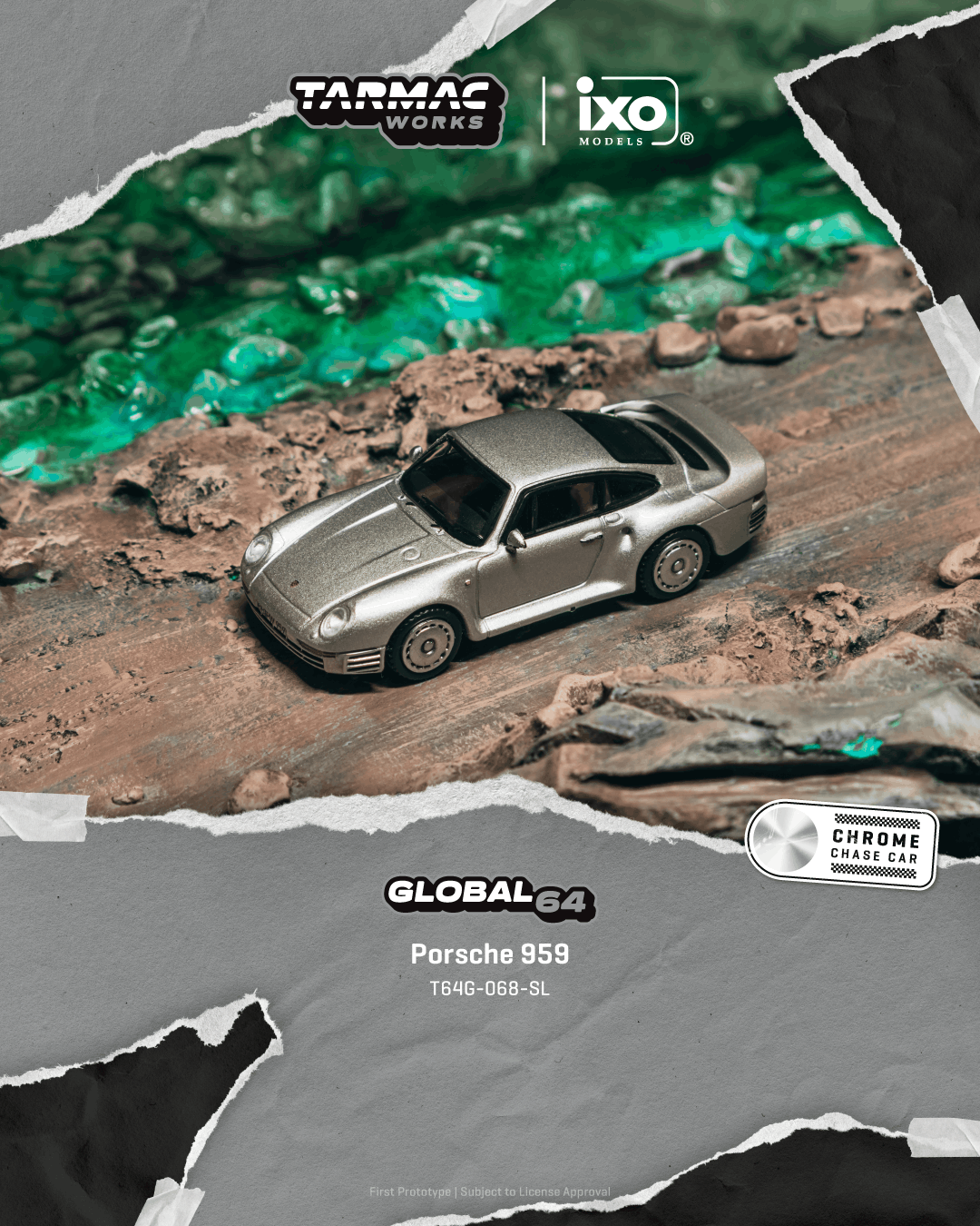 Preorder] Tarmac Works 1:64 Porsche 959 Silver T64G-068-SL