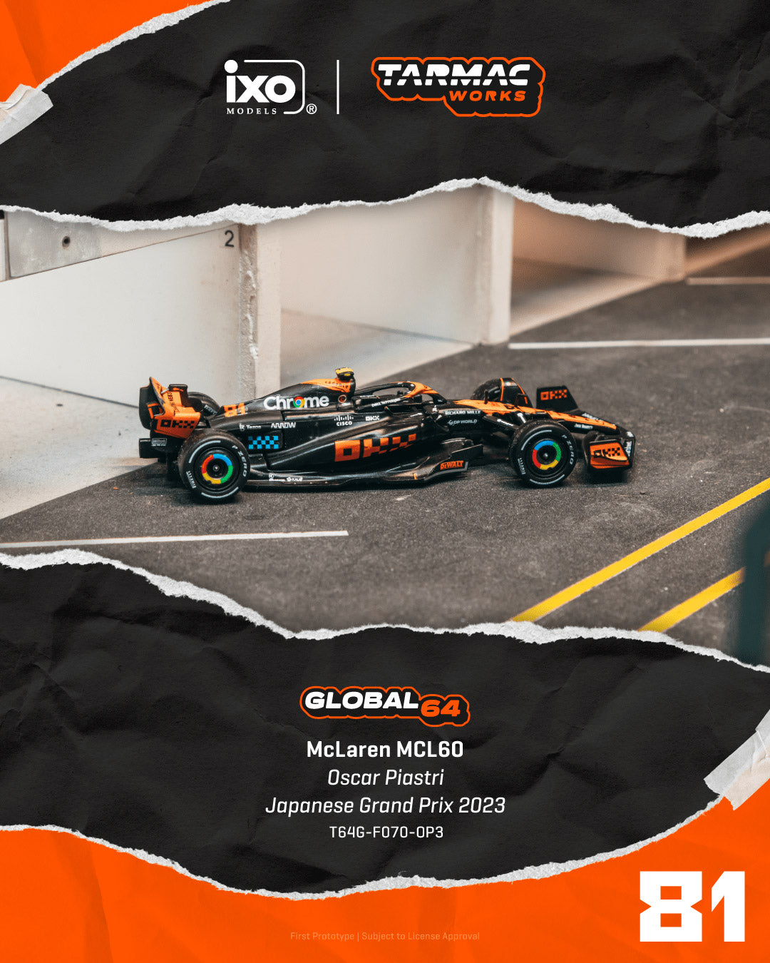 Preorder] Tarmac Works 1:64 McLaren MCL60 Japanese Grand Prix 2023