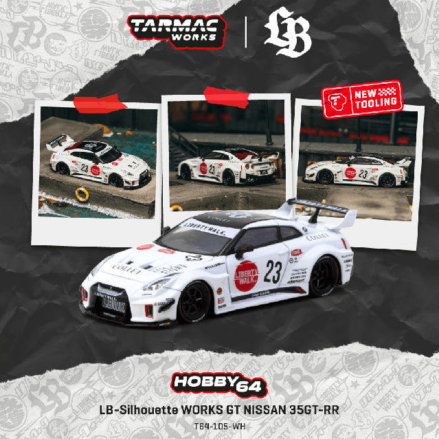 1/64 IG LB WORKS 35GT-RR ”パールホワイト“ Preorder] Tarmac Works 1:64 LB-Silhouette WORKS GT NISSAN 35GT-RR