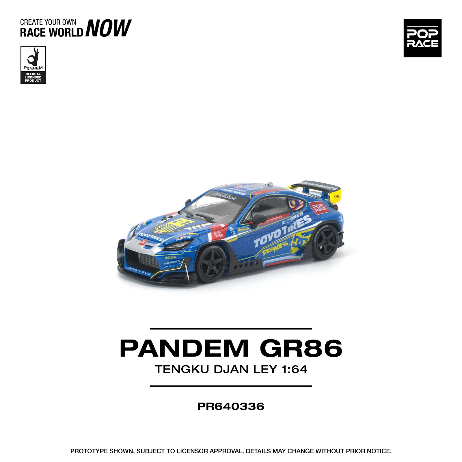Preorder] POPRACE 1:64 PANDEM GR 86 TENGKU DJAN LEY PR640336