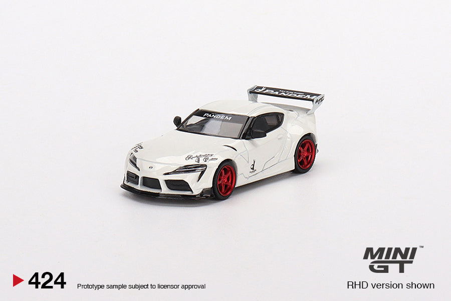 Mini GT 1:64 Pandem Toyota GR Supra V1.0 Pearl White LHD MGT00424