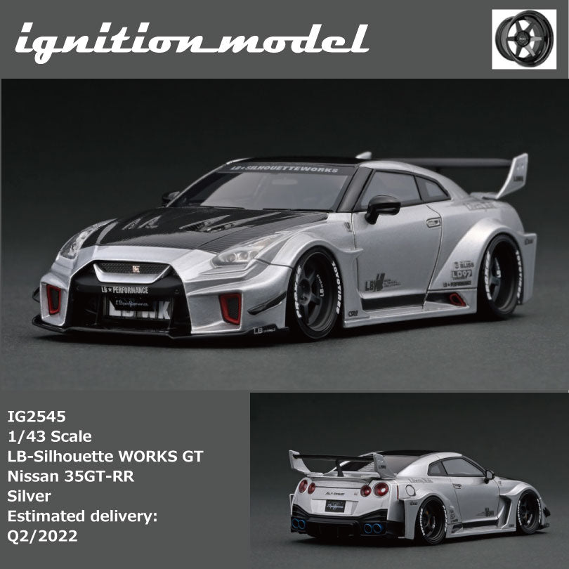 [Backorder] IG 1:43 LB-Silhouette WORKS GT Nissan 35GT-RR Silver Resin