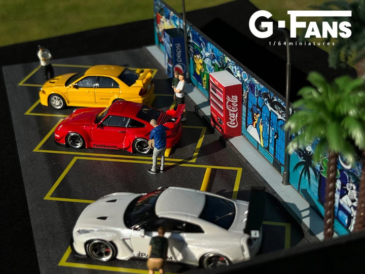 G.Fans 1:64 Diorama Beach Parking Scene Model 710027