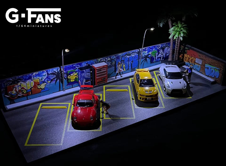 G.Fans 1:64 Diorama Beach Parking Scene Model 710027