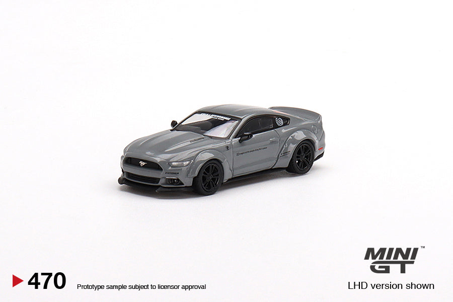 MINI GT LB-WORKS FORD MUSTANG グレー 470 Mini GT 1:64 Ford Mustang GT LB-Works Grey MGT00470