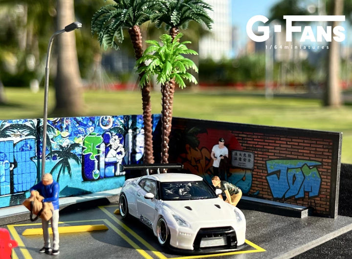 G.Fans 1:64 Diorama Beach Parking Scene Model 710027
