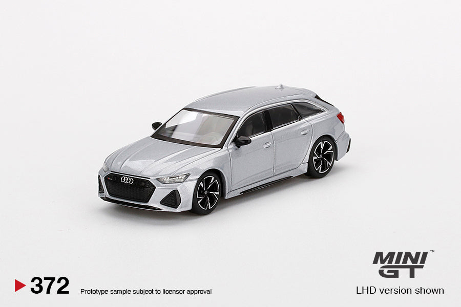 Mini GT 1:64 Audi RS 6 Avant Carbon Black Edition Florett Silver
