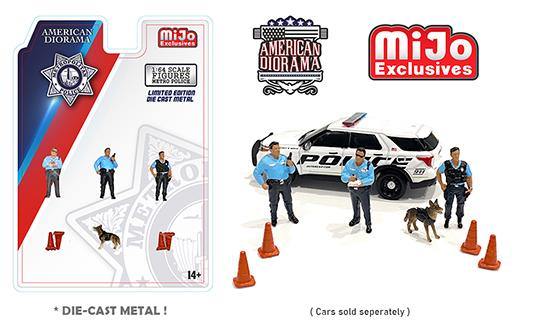 American Diorama 1:64 MiJo Exclusives Metro Police Figure Set