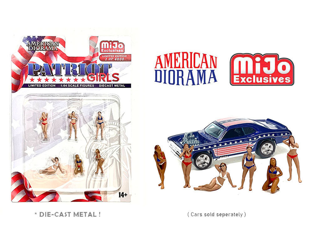American Diorama 1:64 Figure Set - Patriot Girls AD-76498MJ