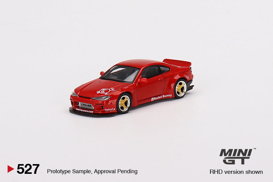 MINI GT S15 シルビア 改　Rocket Bunny Mini GT 1:64 Nissan Silvia (S15) Rocket Bunny Red RHD MGT00527