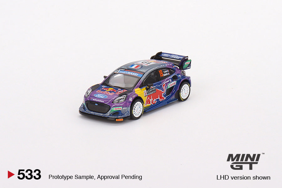 Mini GT 1:64 Ford Puma Rally1 #19 M-Sport Ford WRT 2022 Rally