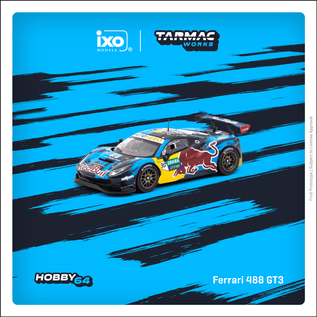 Tarmac Works 1:64 Ferrari 488 GT3 DTM 2021 Monza Race 1 Winner Liam Lawson T64-072-21DTM30