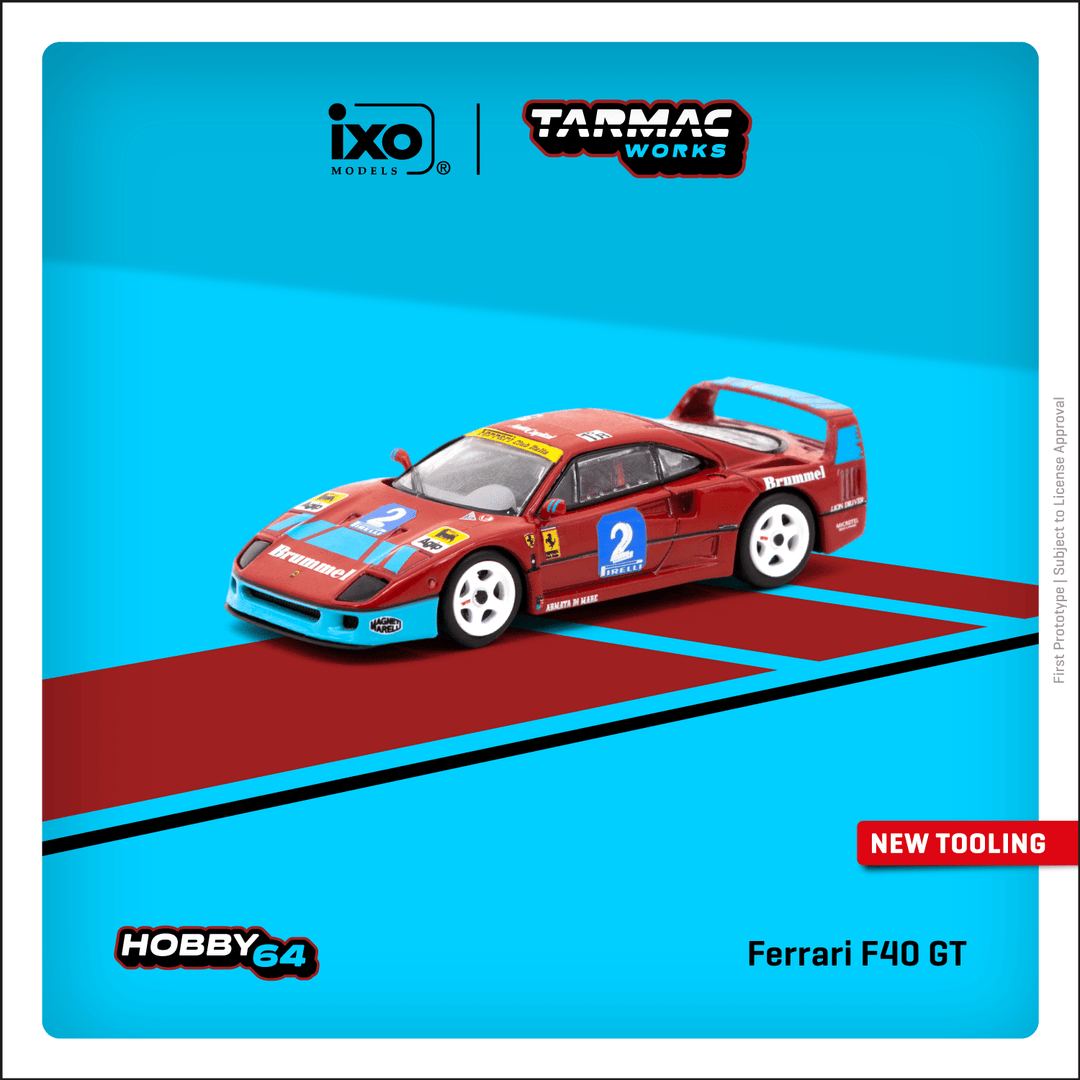 Tarmac Works 1:64 Ferrari F40 GT Italian GT Championship 1992 Pierre-Alexandre Popoff T64-076-92IGT02