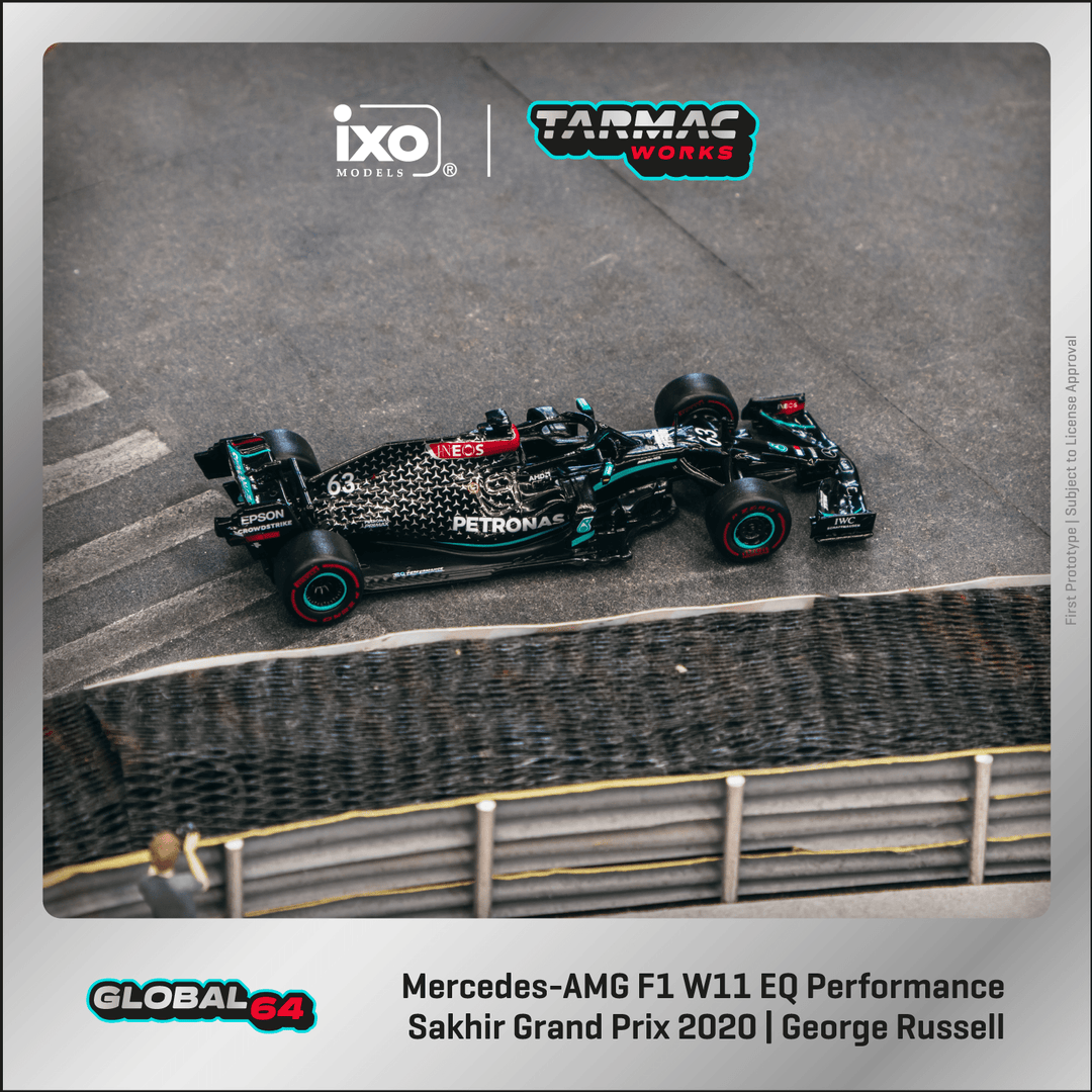 Tarmac Works 1:64 Mercedes-AMG F1 W11 EQ Performance Sakhir Grand Prix 2020 George Russell T64G-F036-GR1