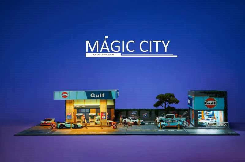 Magic　City　1／64ジオラマ　2個セット 1/64 Magic City Japan Street Lawson Diorama (cars & figures NOT