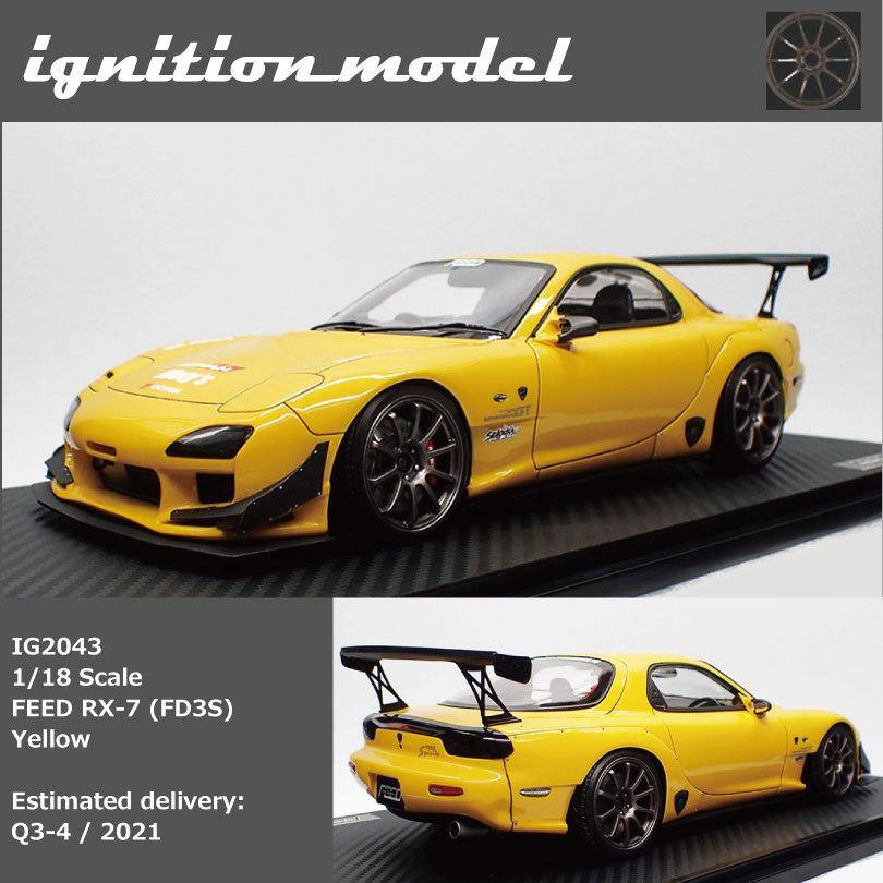 Ignition Model 1:18 FEED RX-7 (FD3S) Yellow IG2043