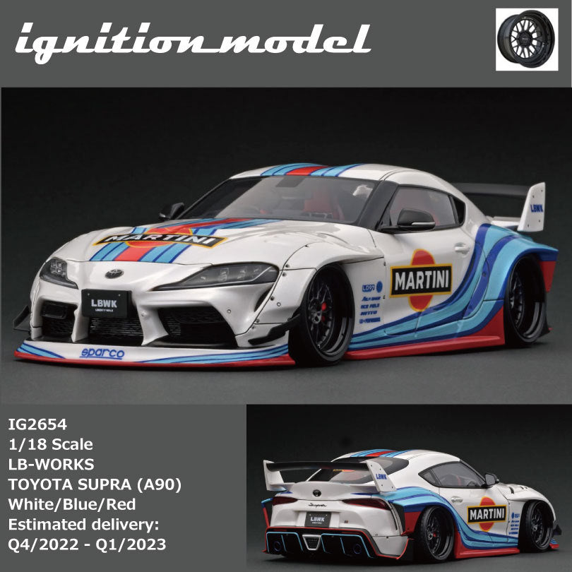 Preorder] IG 1:18 LB-WORKS TOYOTA SUPRA (A90) White/Blue/Red