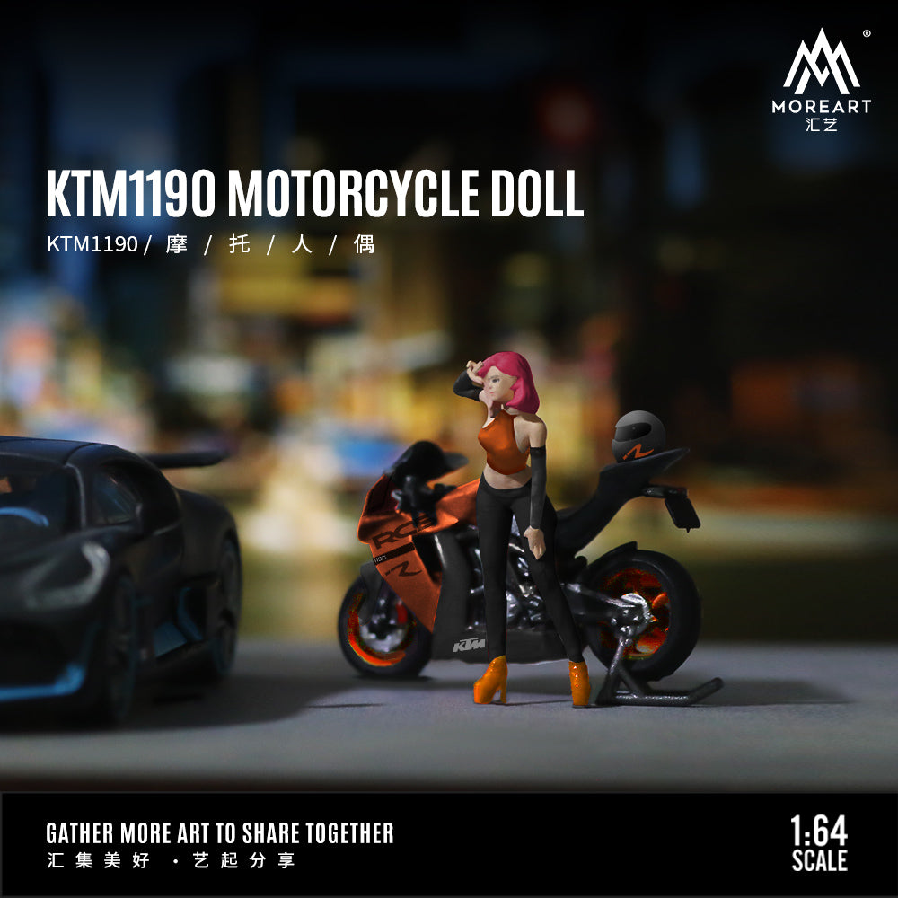 [Preorder] MoreArt 1:64 KTM1190 Motocycle Doll Resin Set (2 Colours)