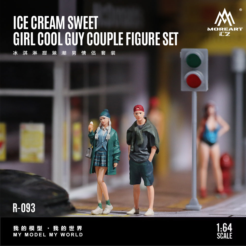 [Preorder] MoreArt 1:64 ICE CREAM SWEET GIRL COOL GUY COUPLE FIGURE SET MO223093