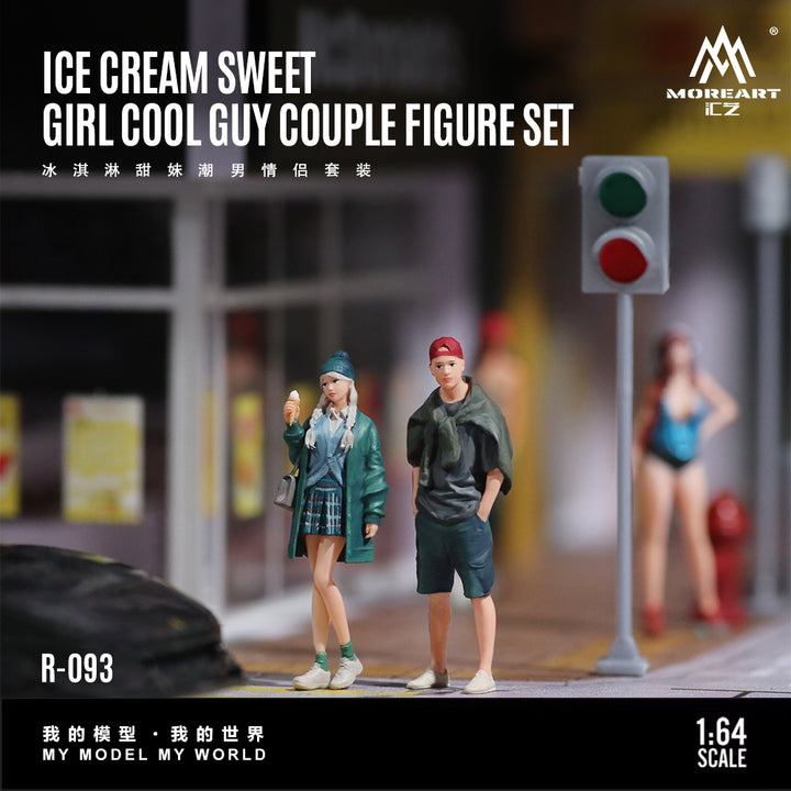 [Preorder] MoreArt 1:64 ICE CREAM SWEET GIRL COOL GUY COUPLE FIGURE SET MO223093