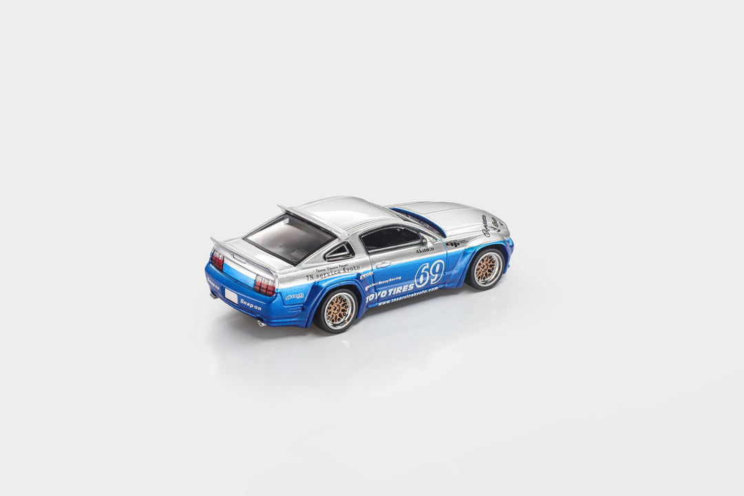 [Preorder] Model Model 1:64 Pandem Mustang Blue Silver MM64-PM-009