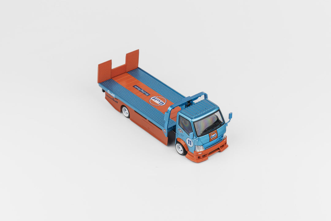 Microturbo 1:64 Flatbed Tow Truck - Gulf – Horizon Diecast