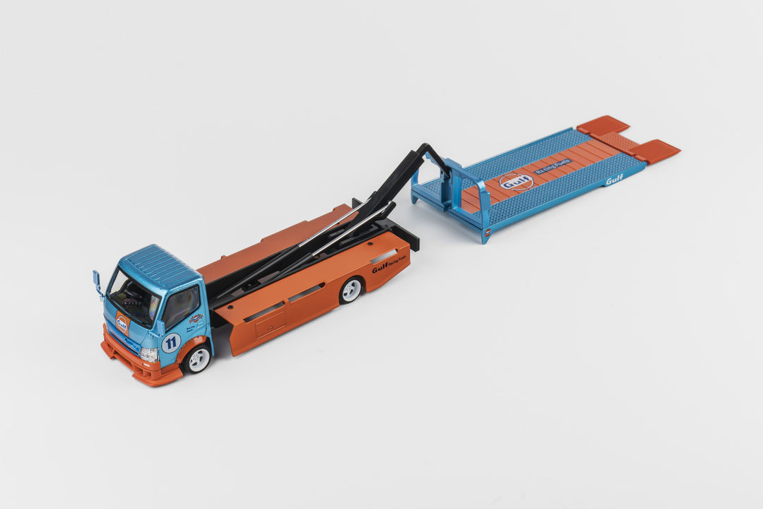 Microturbo 1:64 Flatbed Tow Truck - Gulf – Horizon Diecast