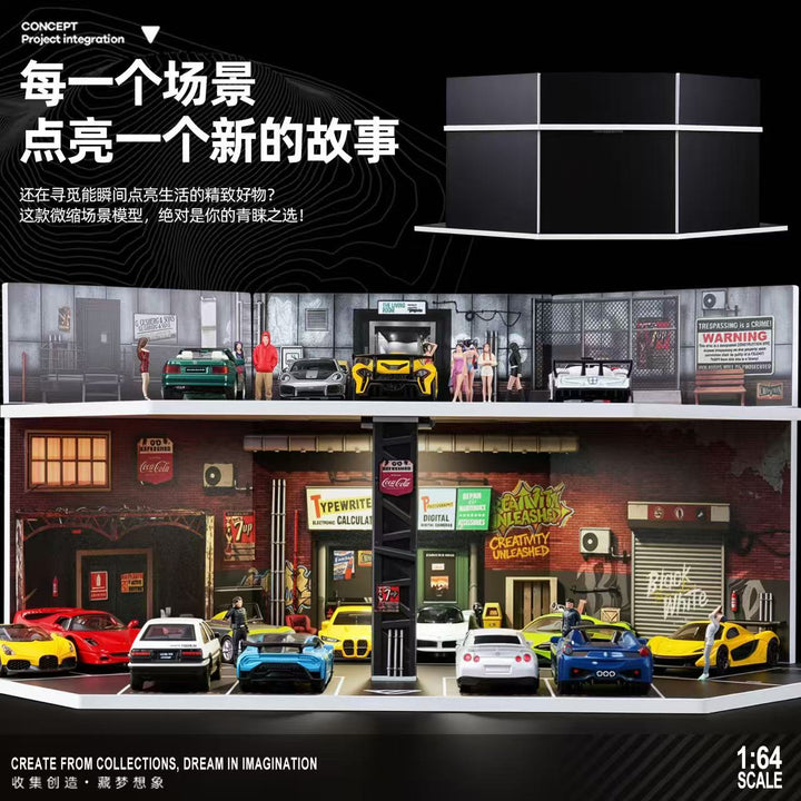 [Preorder] SHOU CANG JIA 1:64 American-style industrial parking lot SCJ-82082