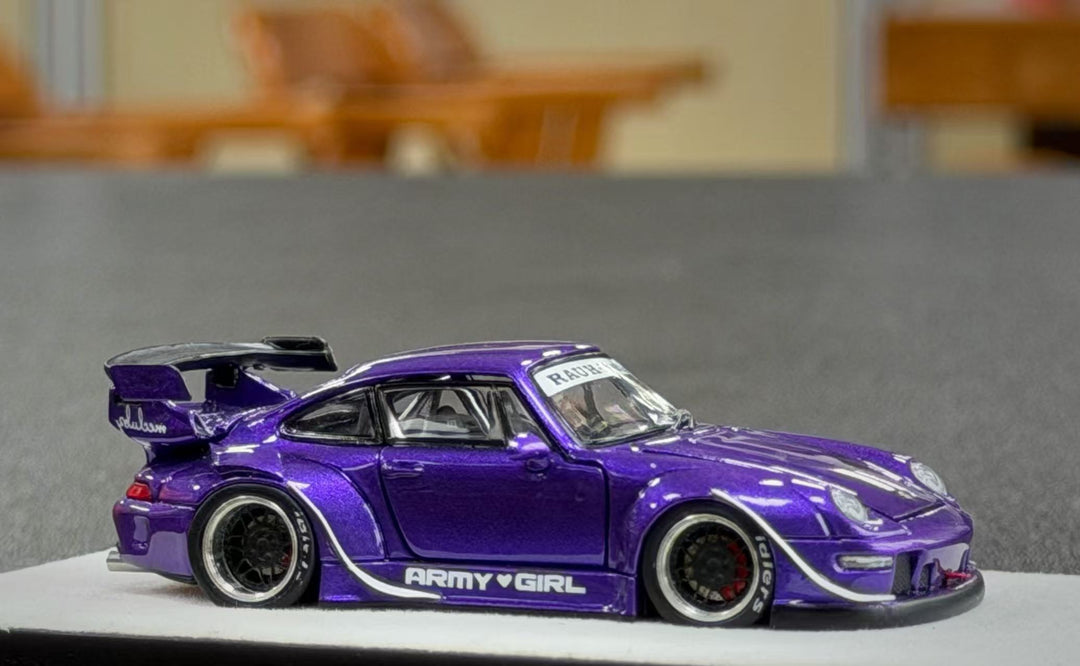 [Preorder] PGM 1:64 Porsche RWB 993 Metallic Purple (2 Versions) PGM-640314