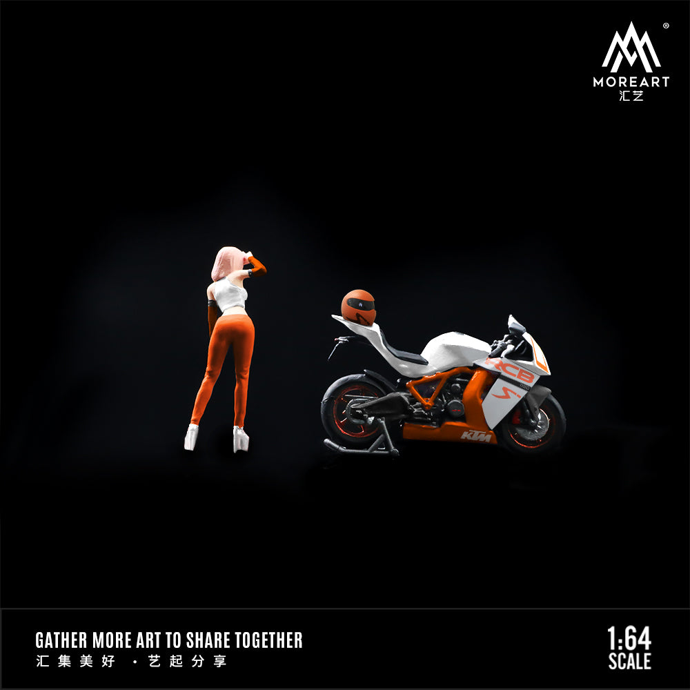 [Preorder] MoreArt 1:64 KTM1190 Motocycle Doll Resin Set (2 Colours)