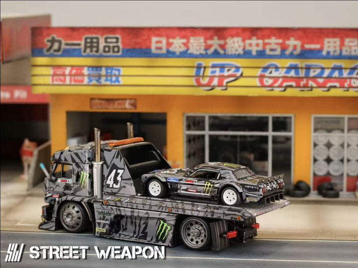 [Preorder] Street Weapon 1:64 1965 Mustang and KamaZ Trailer (2 Versions)