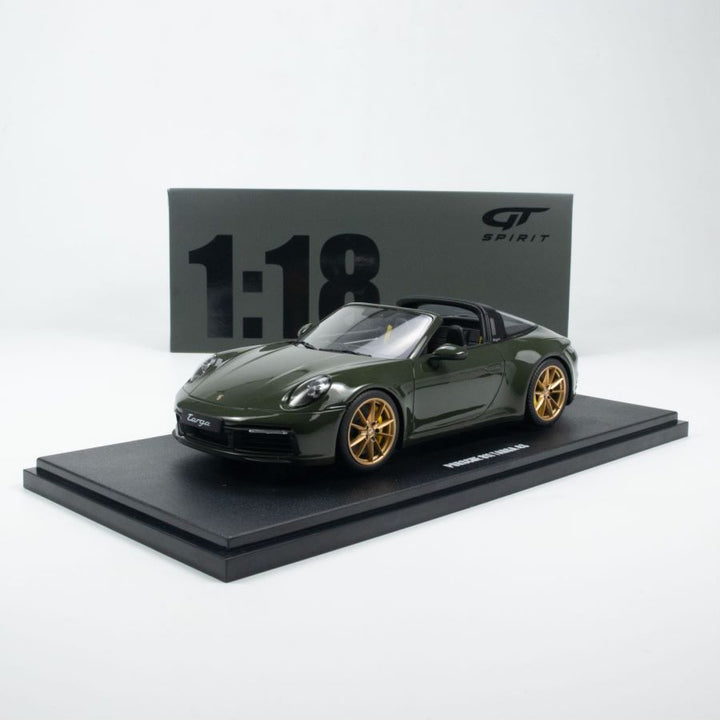 GT Spirit 1:18 PORSCHE 911 (992) TARGA 4S 2020 PTS BLACK OLIVE GREEN