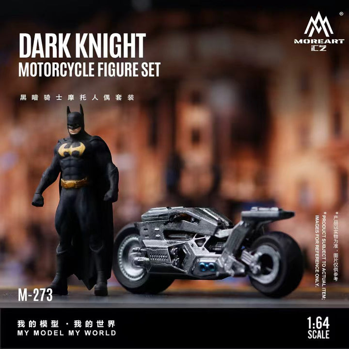 [Preorder] MoreArt 1:64 DARK KNIGHT MOTORCYCLE FIGURE SET MO222273