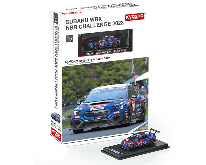 [Preorder] Kyosho 1:64 Kyosho 1:64 Minicar Book Edition Subaru WRX NBR2023 with MOTN LED Base Compatible – Blue (2 Verisons) 07129N23E/07129N23C