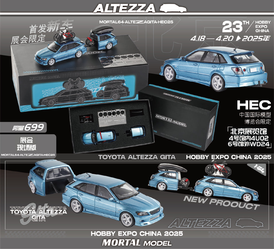 [Preorder] Mortal 1:64 TOYOTA ALTEZZA GITA HOBBY EXPO CHINA 2025 Modified Versions (4 Versions)