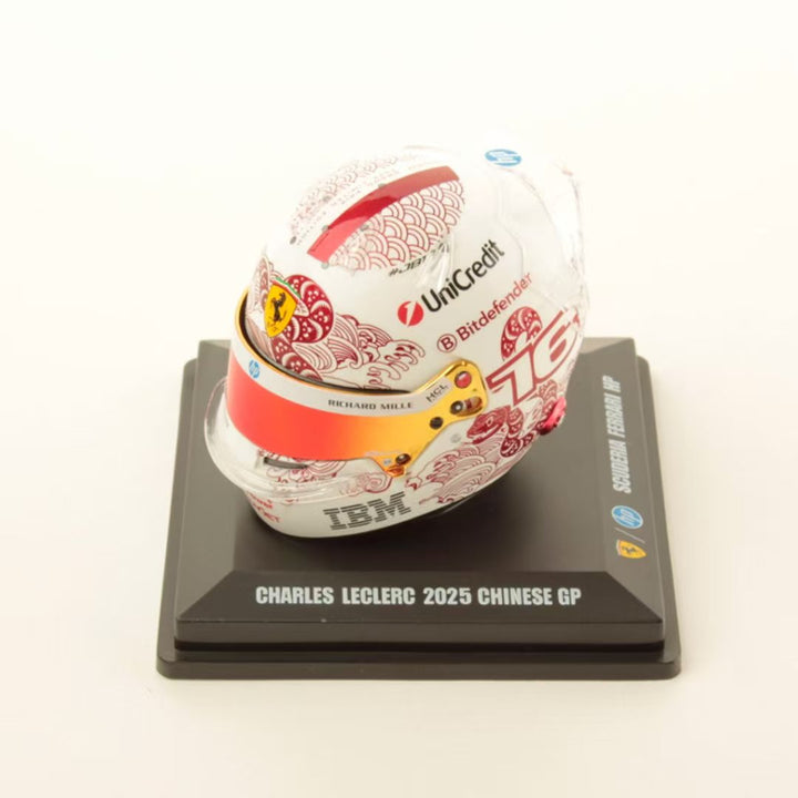 Looksmart 1:5 SCUDERIA FERRARI HP FI TEAM CHINESE GP 2025HELMET REPLICA-CHARLES LECLERC  LSHEL011