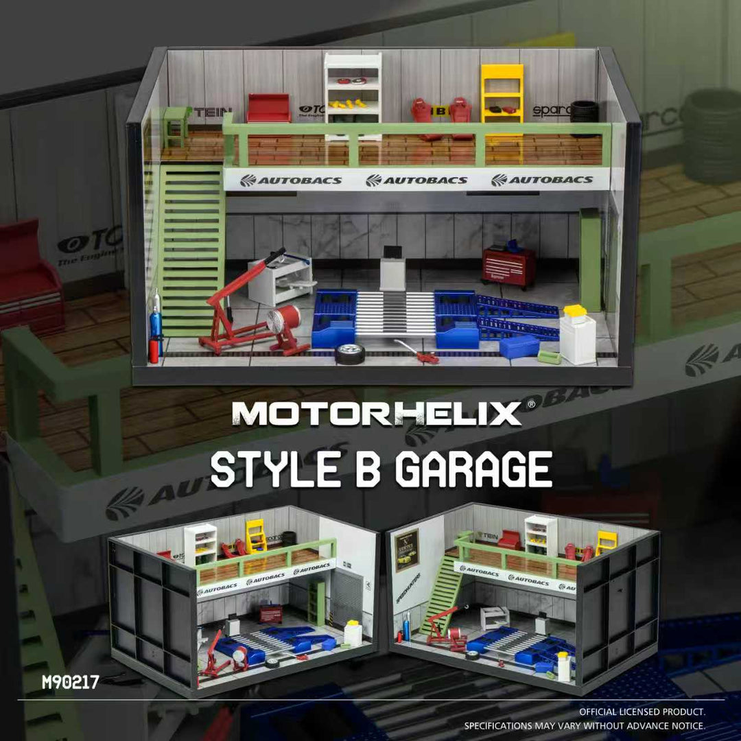 [Preorder] MOTORHELIX 1:64 Auto Repair Shop Scene Finished Model Set (4 Versions)