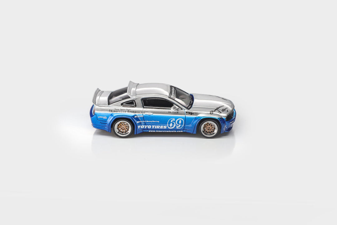 [Preorder] Model Model 1:64 Pandem Mustang Blue Silver MM64-PM-009