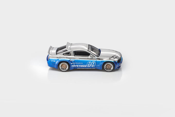 [Preorder] Model Model 1:64 Pandem Mustang Blue Silver MM64-PM-009