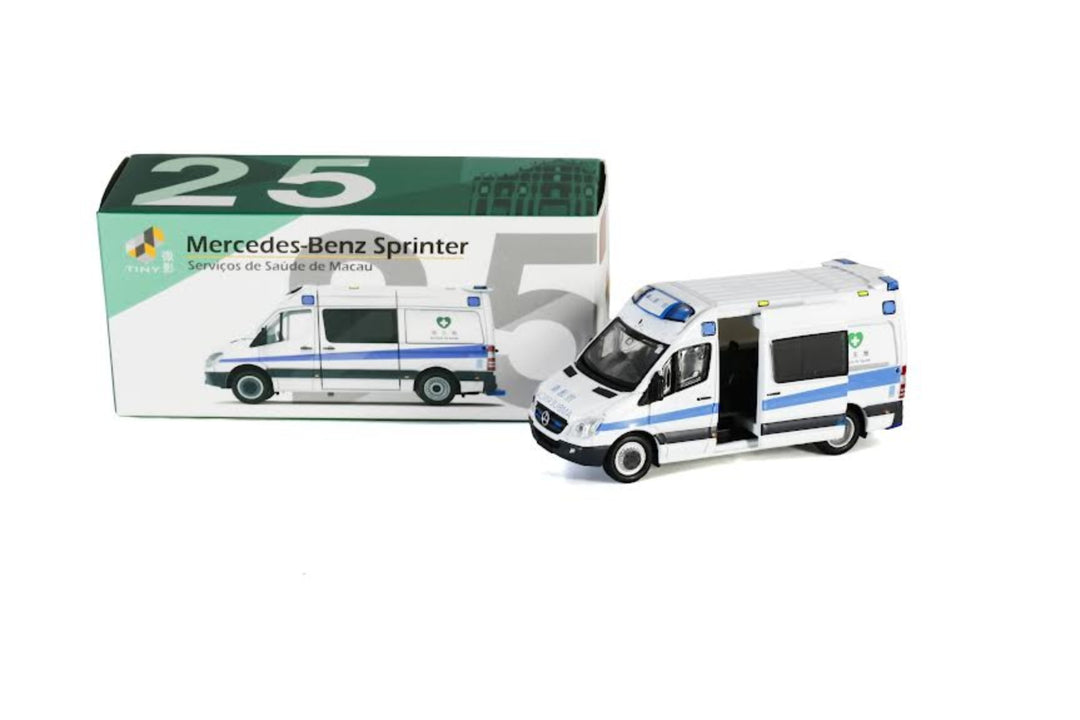 [Preorder] Tiny City 1:76 MC25 Mercedes-Benz Sprinter Macau Ambulance