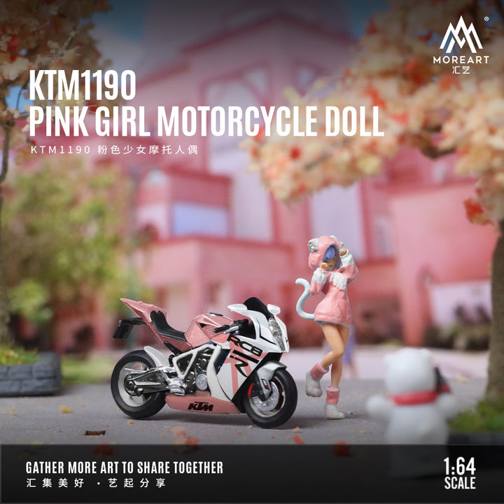 [Preorder] MoreArt 1:64 KTM1190 PINK GIRL MOTORCYCLE DOLL MO222099