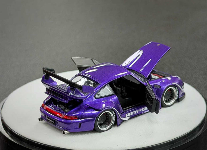 [Preorder] PGM 1:64 Porsche RWB 993 Metallic Purple (2 Versions) PGM-640314