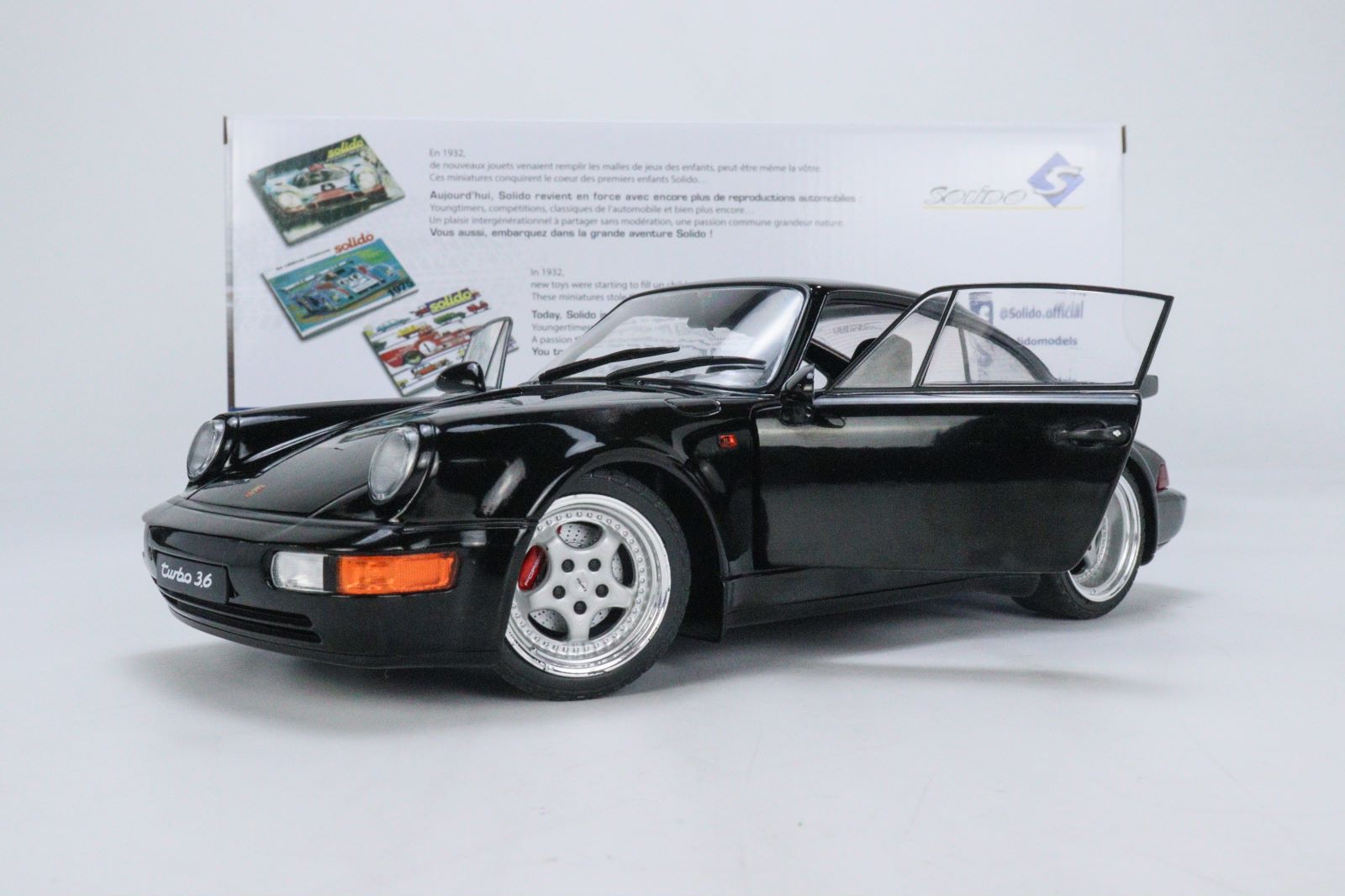 Preorder] SOLIDO 1:18 Porsche 911 (964) Turbo 3.6 Black 1993 – Horizon  Diecast