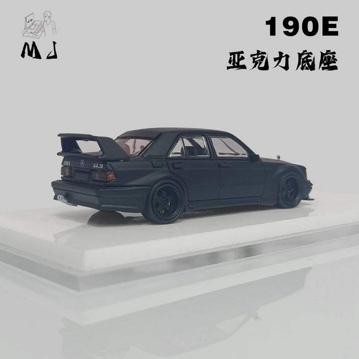 [Preorder] MJ Model 1:64 Mercedes-Benz 190E Matt Black