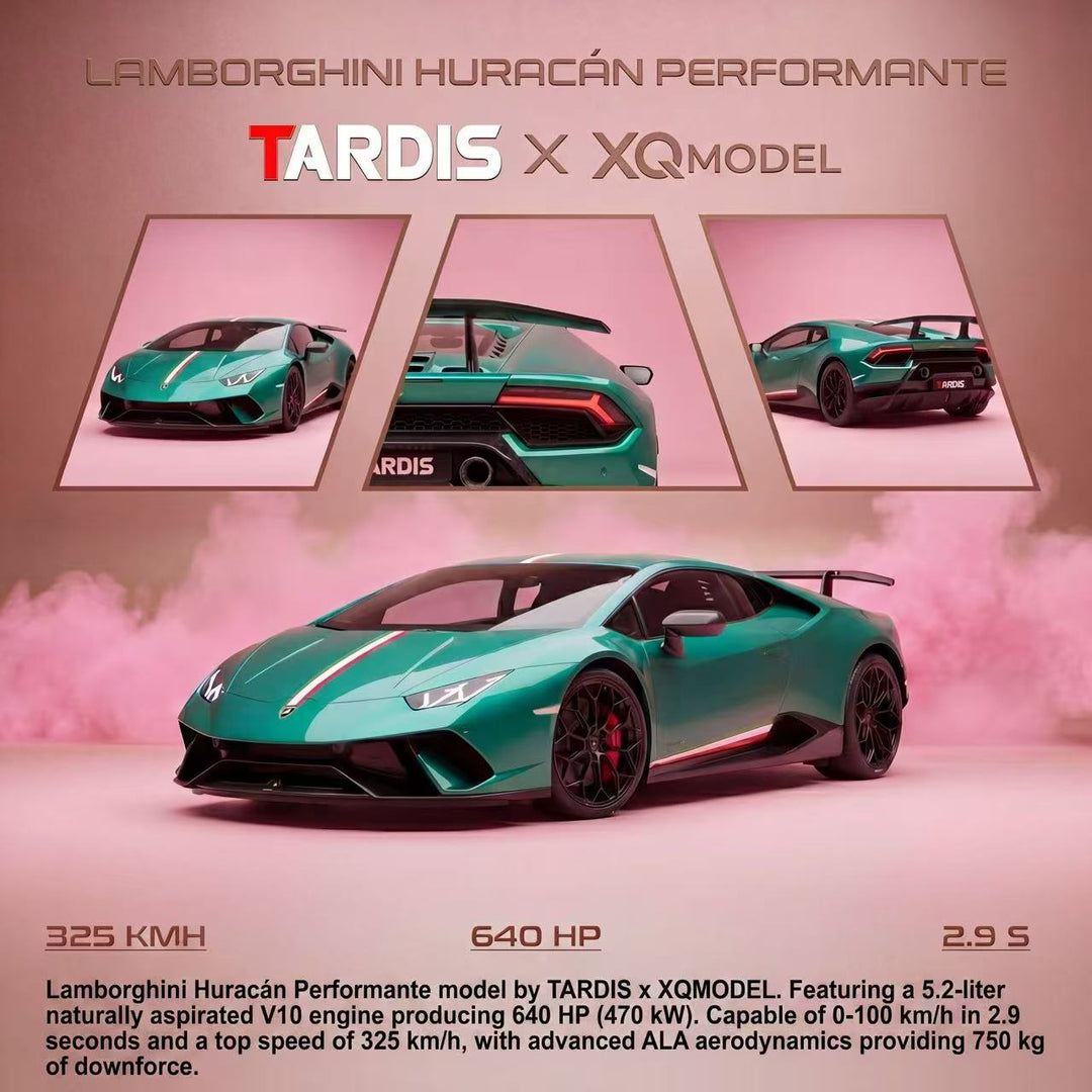 [Preorder] Tardis x XQ Model 1:64 Lamborghini Huracan Performante Green