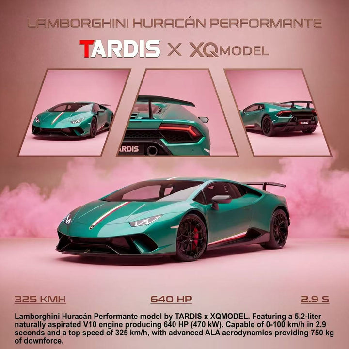 [Preorder] Tardis x XQ Model 1:64 Lamborghini Huracan Performante Green