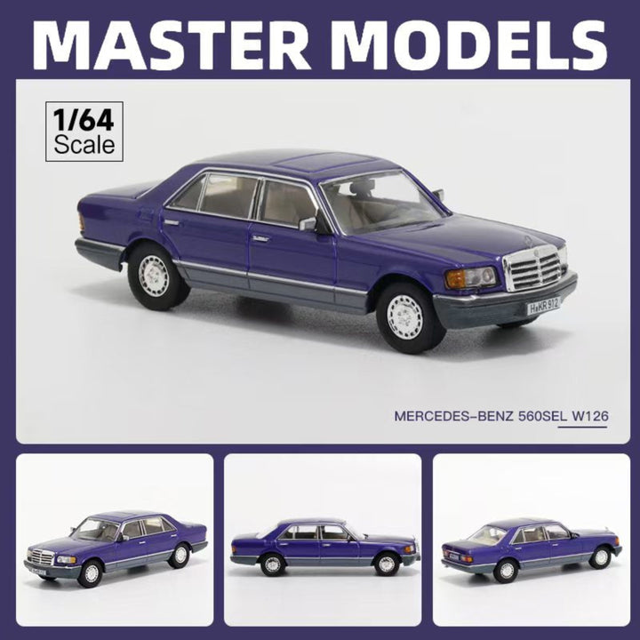 [Preorder] Master Model 1:64 Mercedes-Benz 560SEL W126 S Class (10 Versions)