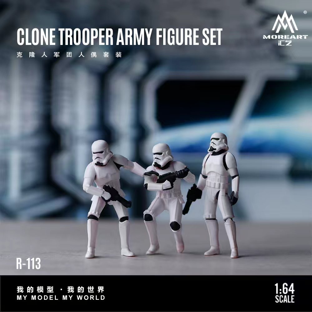 [Preorder] MoreArt 1:64  CLONE TROOPER ARMY FIGURE SET MO223113