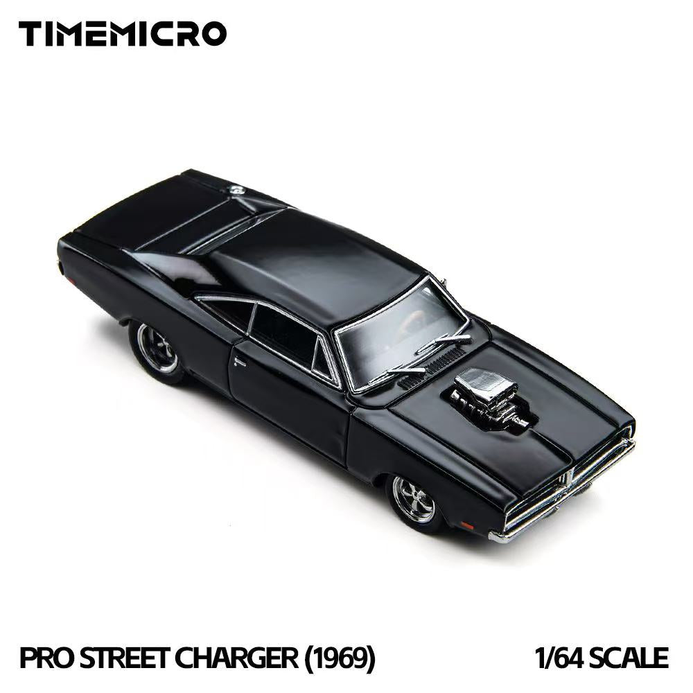 [Preorder] TimeMicro × PSC DESIGN 1:64 PSC Dodge 1969 black Pro Street Charger TM649001