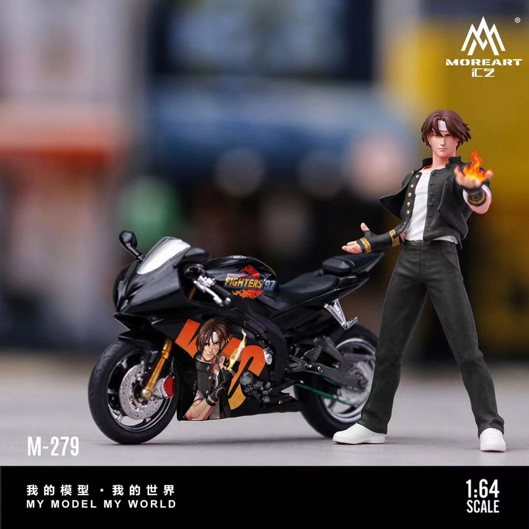 [Preorder] MoreArt 1:64 KYO KUSANAGI PRINTED MOTORCYCLE DOLL SET MO222282